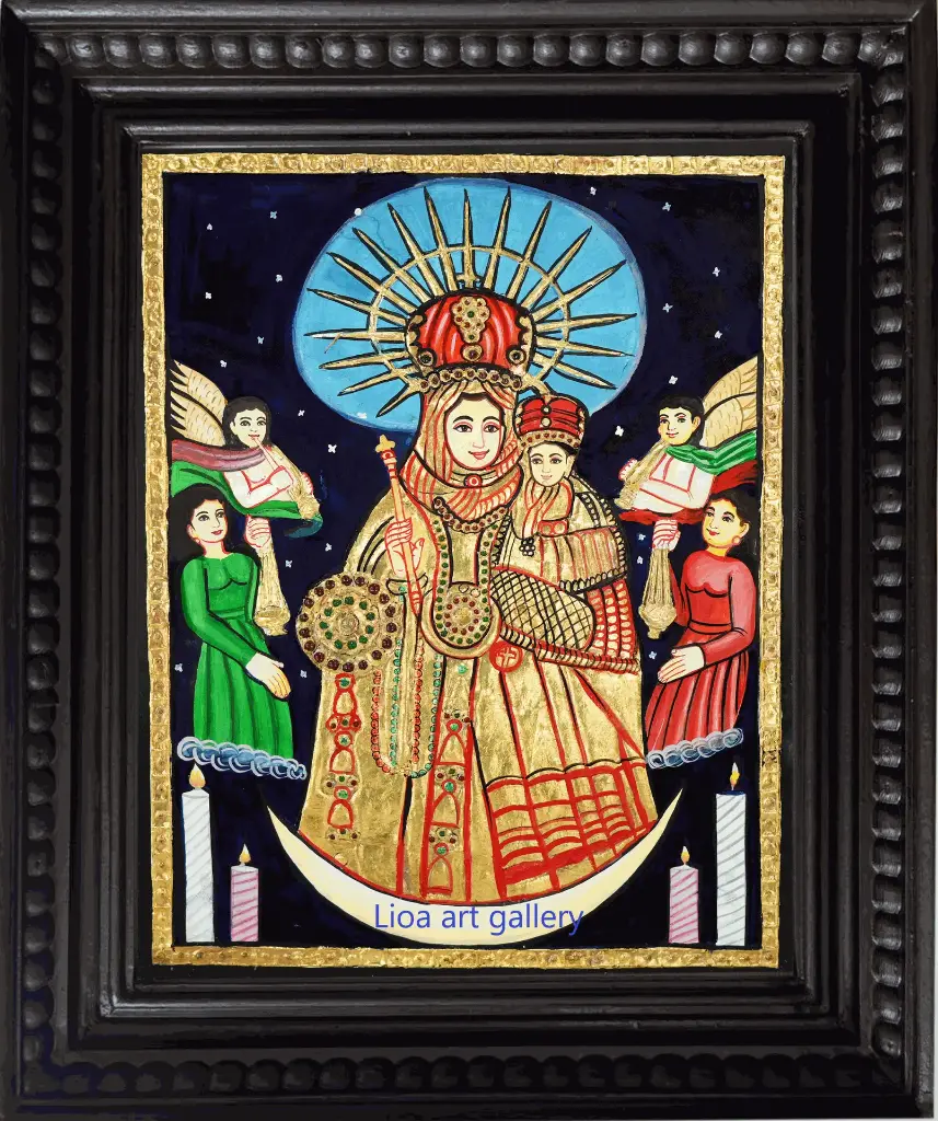 [116] Mary- Tanjore Painting