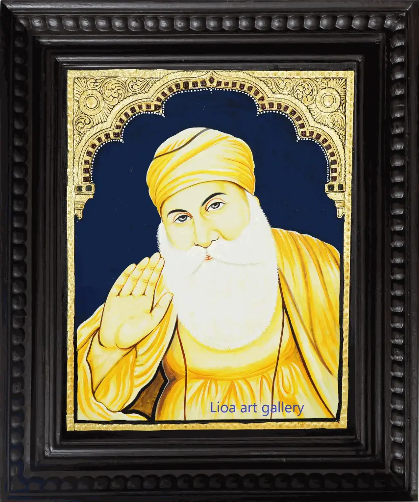 [119] Gurunanak- Tanjore Painting