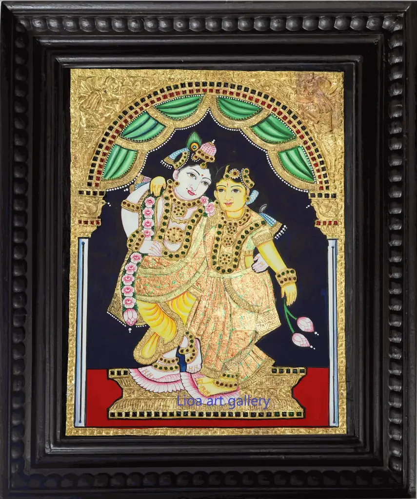 [124] Radhakrishna  Tanjore Painting