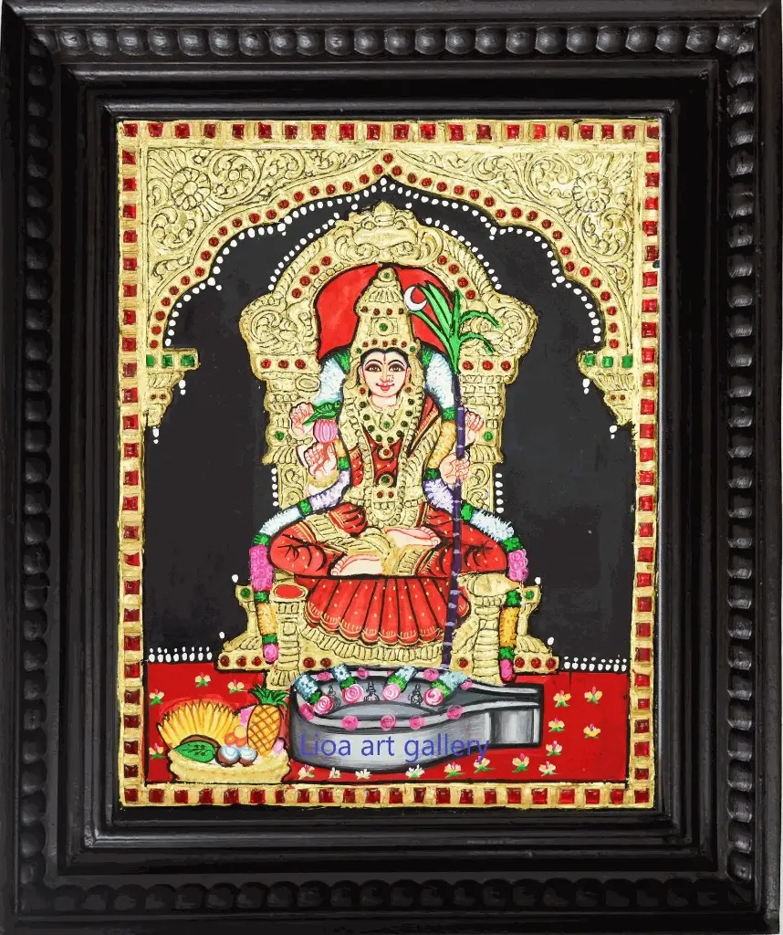 [121] Kamatchi- Tanjore Painting